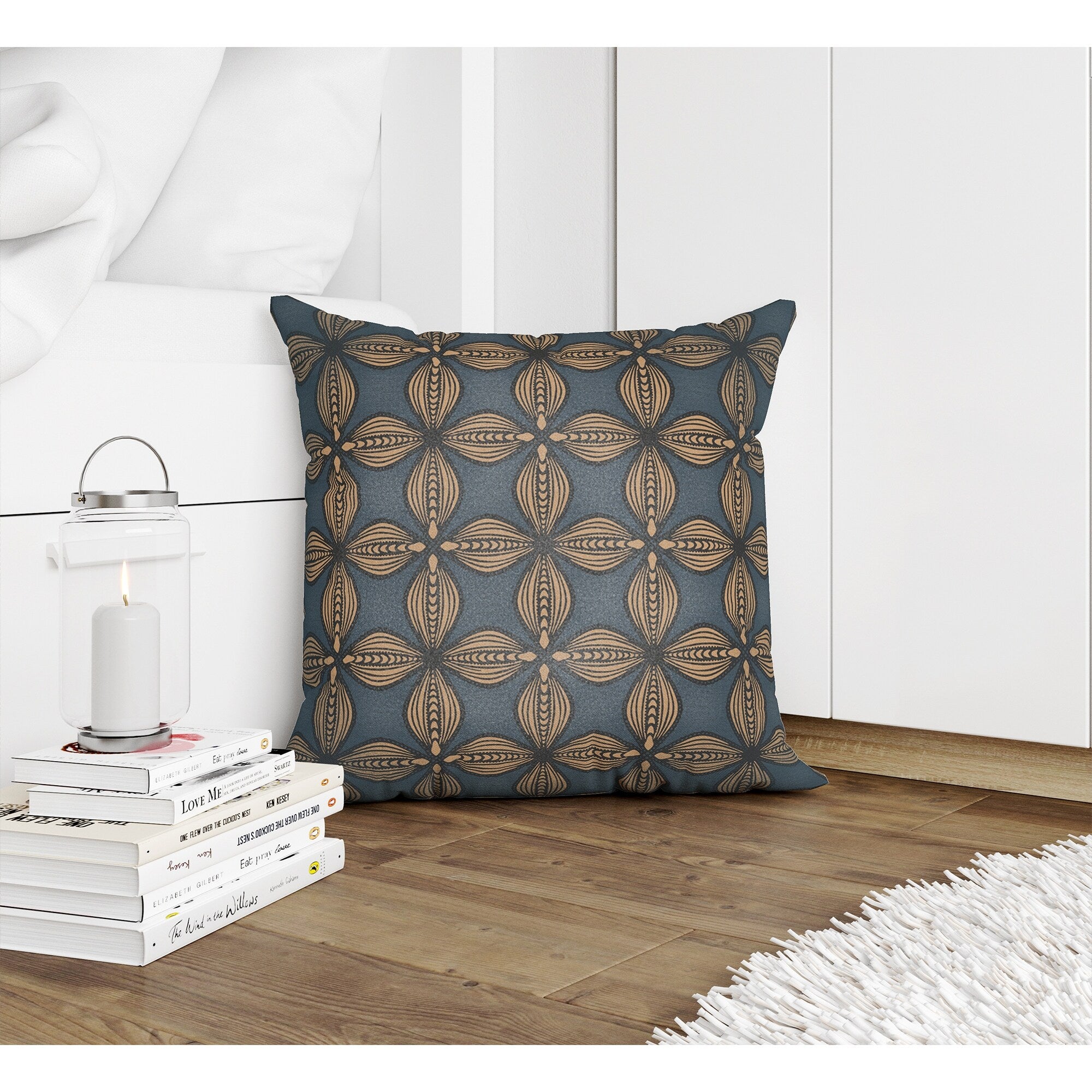 DOGWOOD FLOWER BLUE Accent Pillow By Kavka Designs