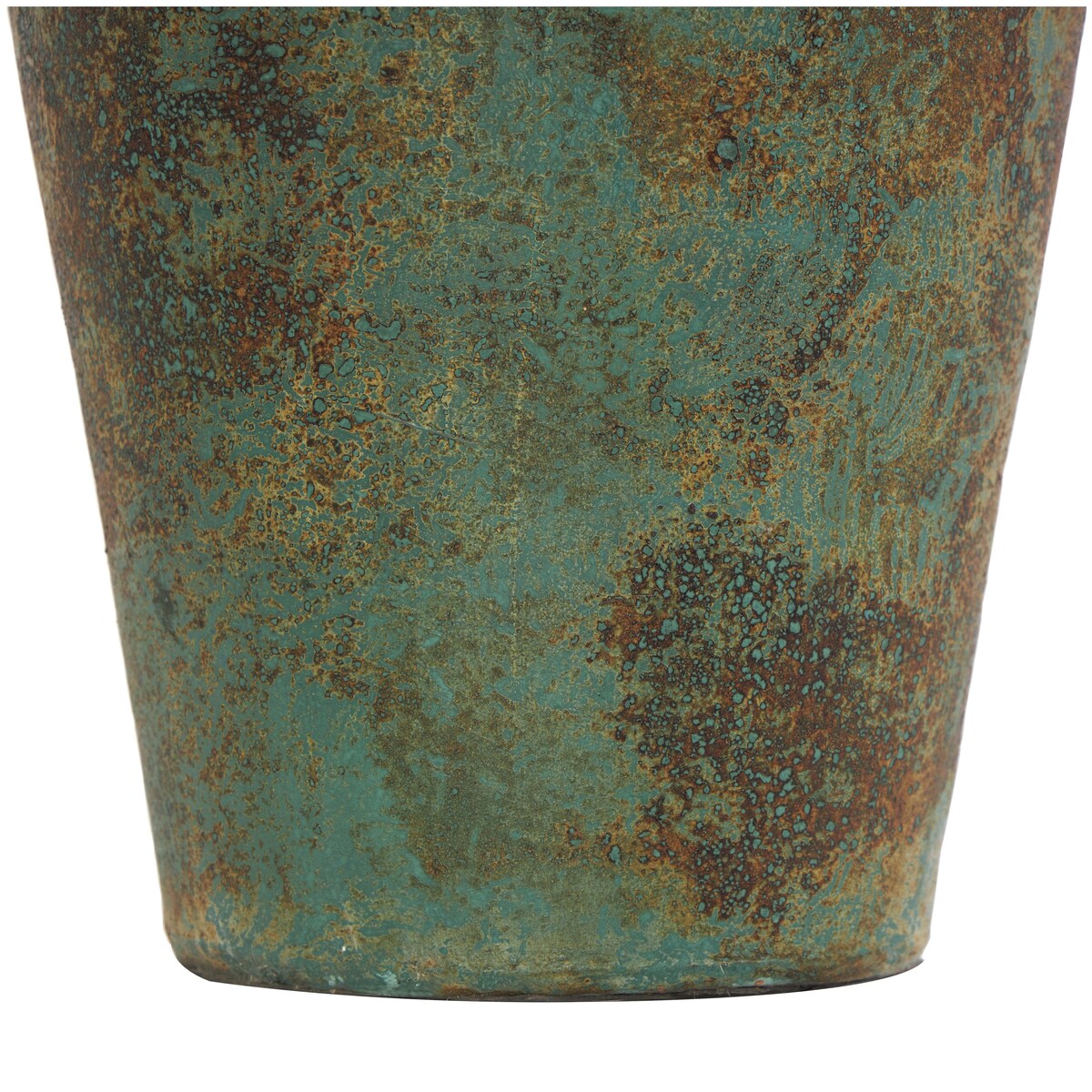 Ceramic Tall Distressed Antique Style Decorative Vase - Green - Roche River Decor