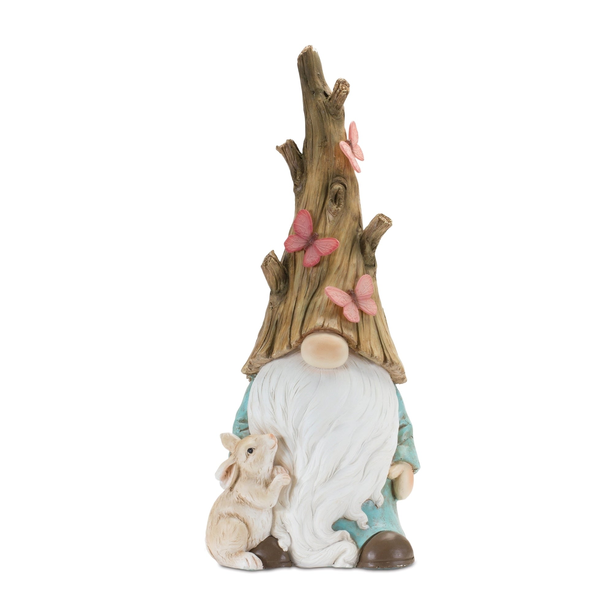 Tree Trunk Gnome Statue 24.75H