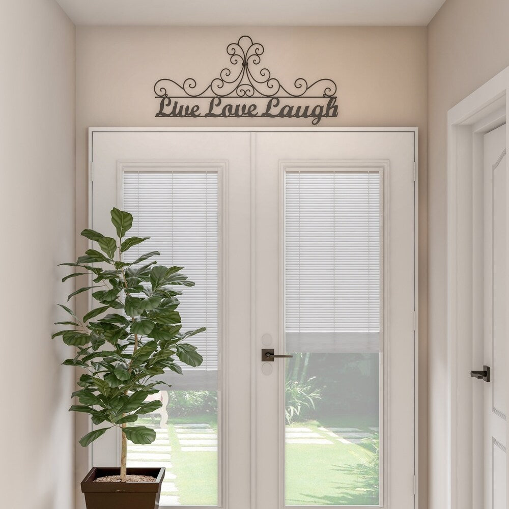 Metal Cutout Live Laugh Love Wall Sign 3D Word Art Rustic 35In