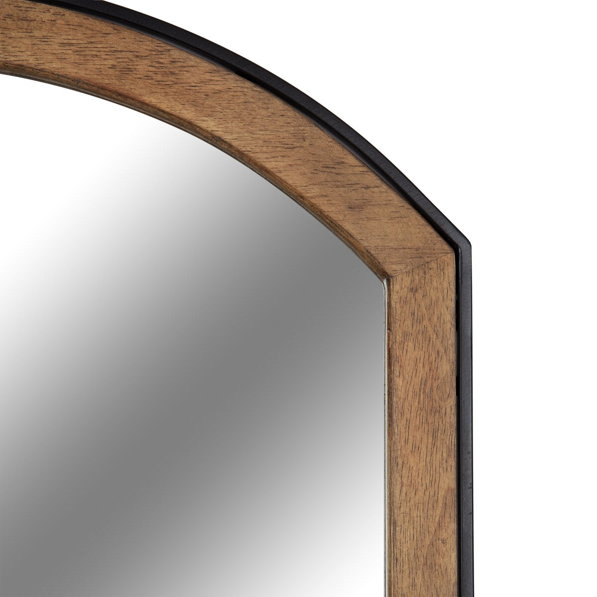 Kate and Laurel Kincaid Wood and Metal Capsule Wall Mirror - 23x34