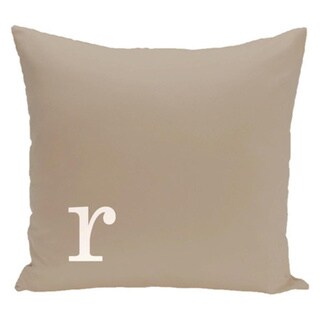 Brown 26 x 26-inch Monogram Print Decorative Pillow