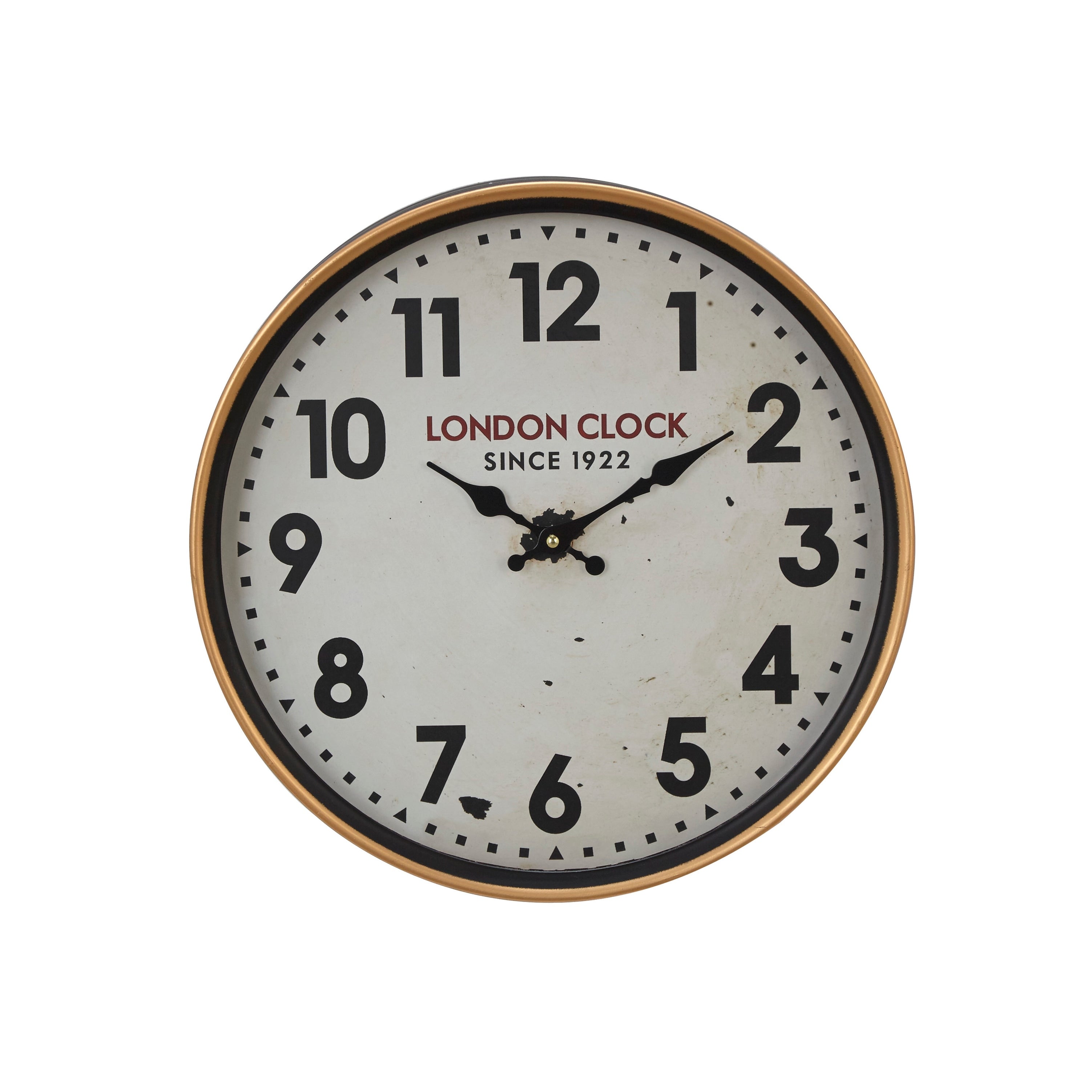 Black Iron Traditional Wall Clock No Theme 16 x 16 x 3