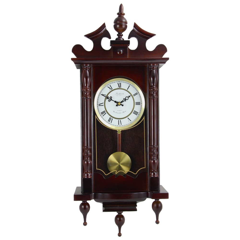 Bedford Clock Collection Cherry Oak Wall Clock