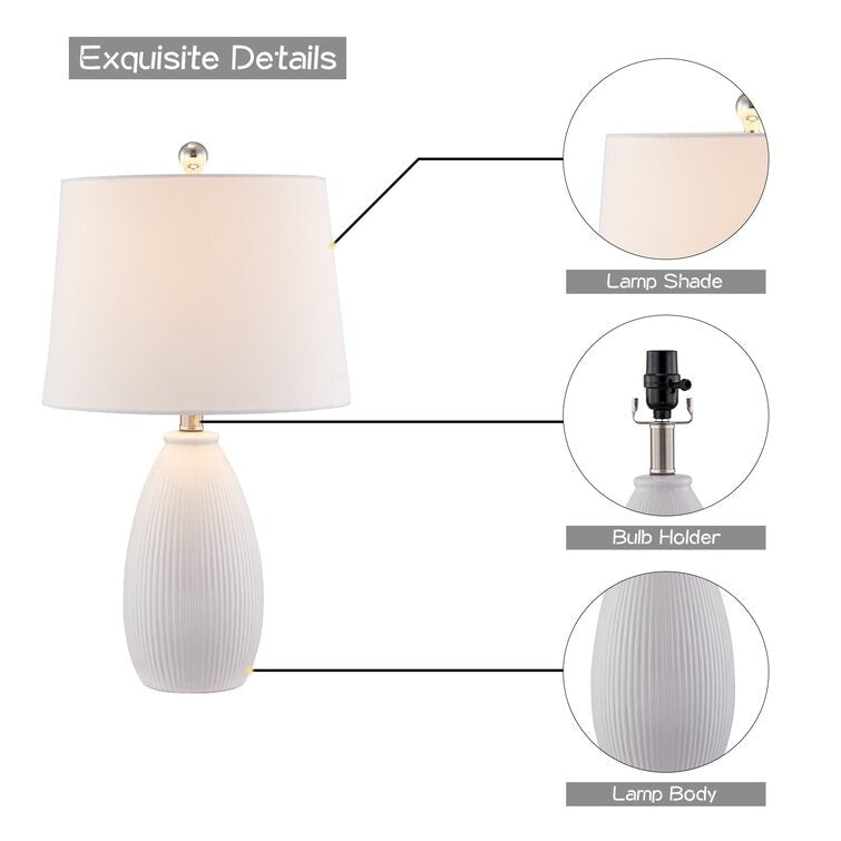 22.25 Ceramic Round Table Lamp (Set of 2)