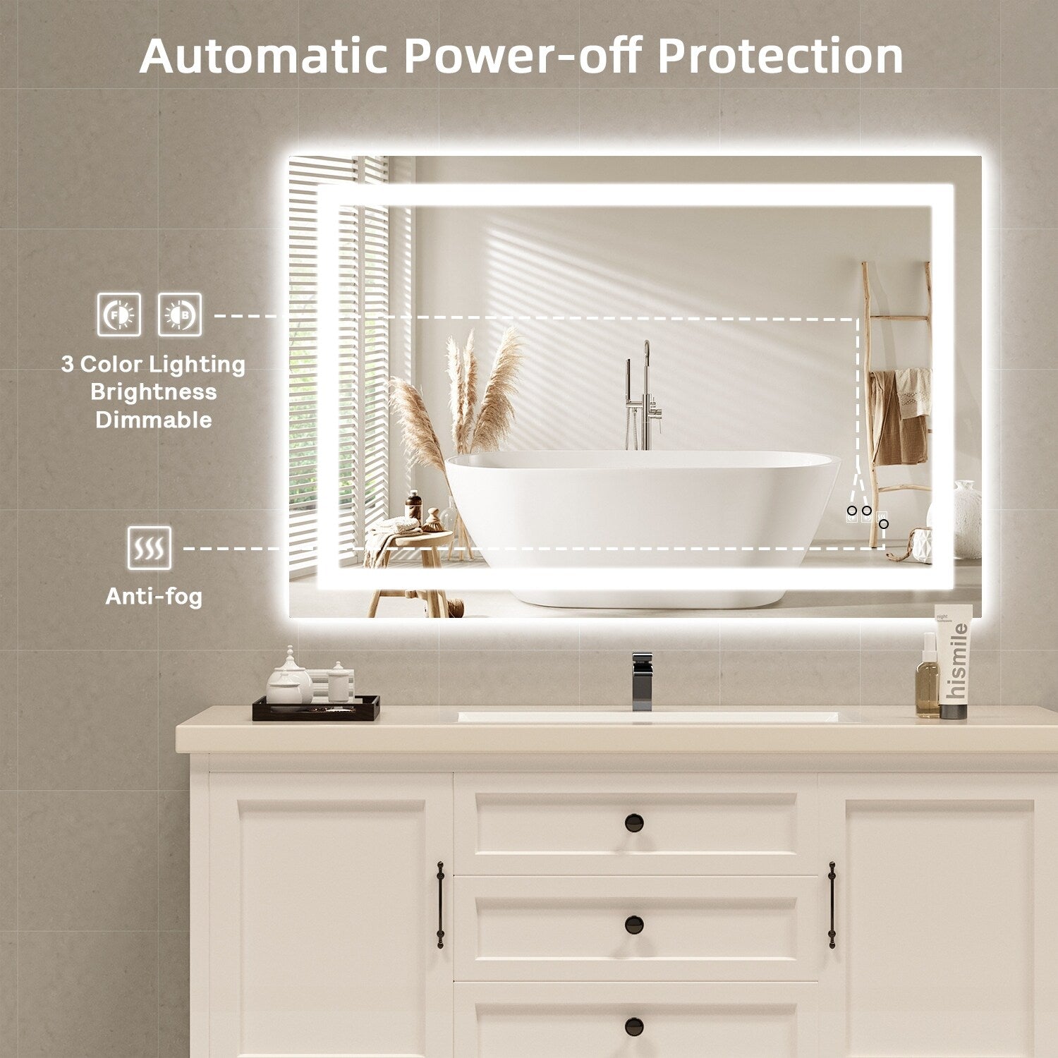 LED Mirror Backlit Front Lighted Bathroom Vanity Mirror