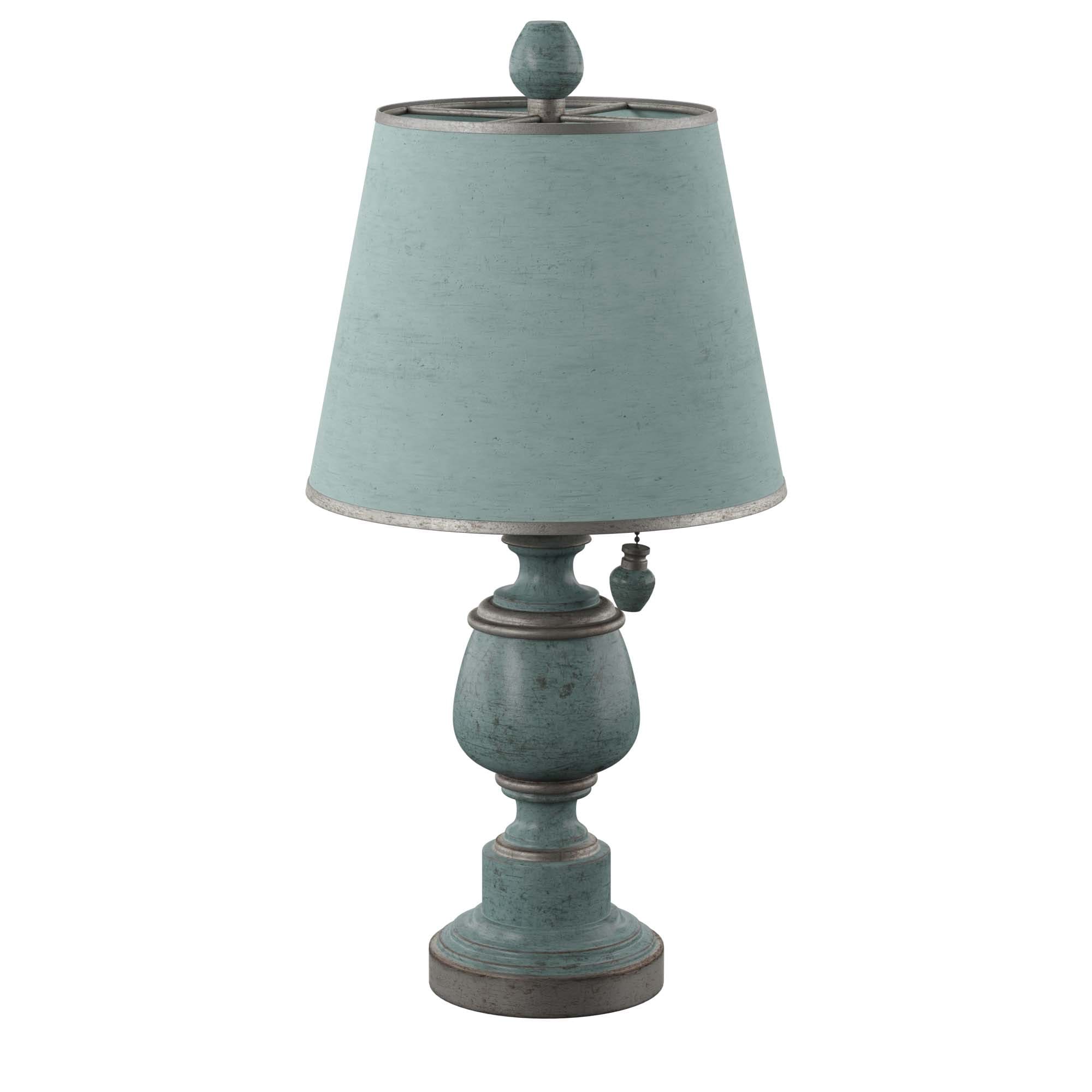 StyleCraft Chelsea Blue Accent Table Lamp - Chelsea Blue Hardback Fabric Shade