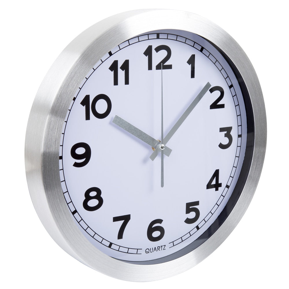 Everyday Home 12-Inch Brushed Aluminum Wall Clock