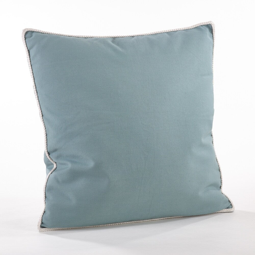 Cord Trim Solid Throw Pillow