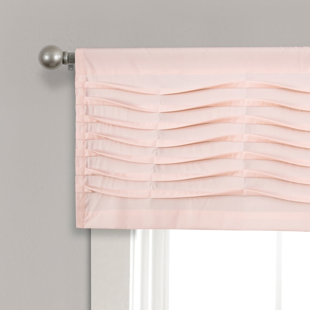 Porch & Den Kinnaman Wave Texture Window Curtain Valance - 18l x 52w - 18l x 52w