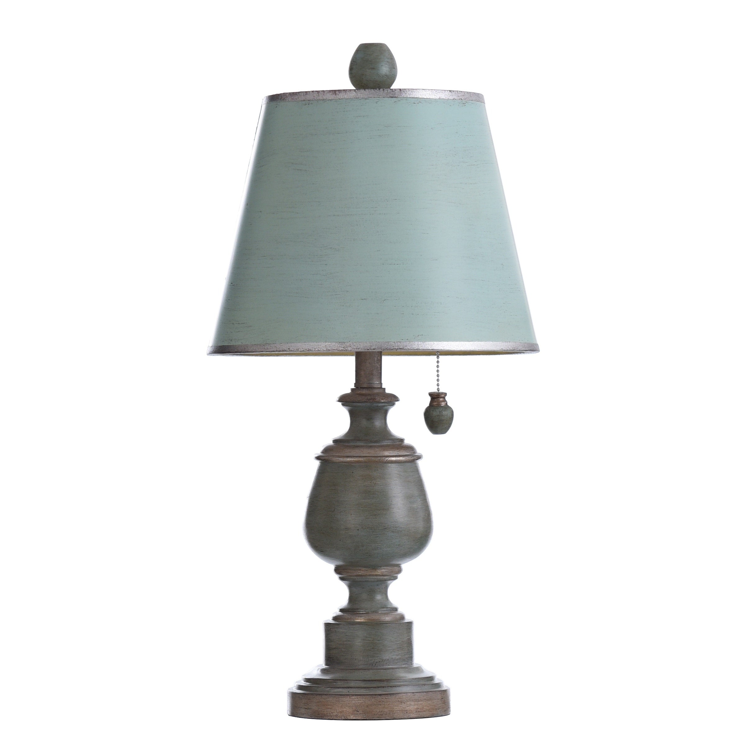 StyleCraft Chelsea Blue Accent Table Lamp - Chelsea Blue Hardback Fabric Shade