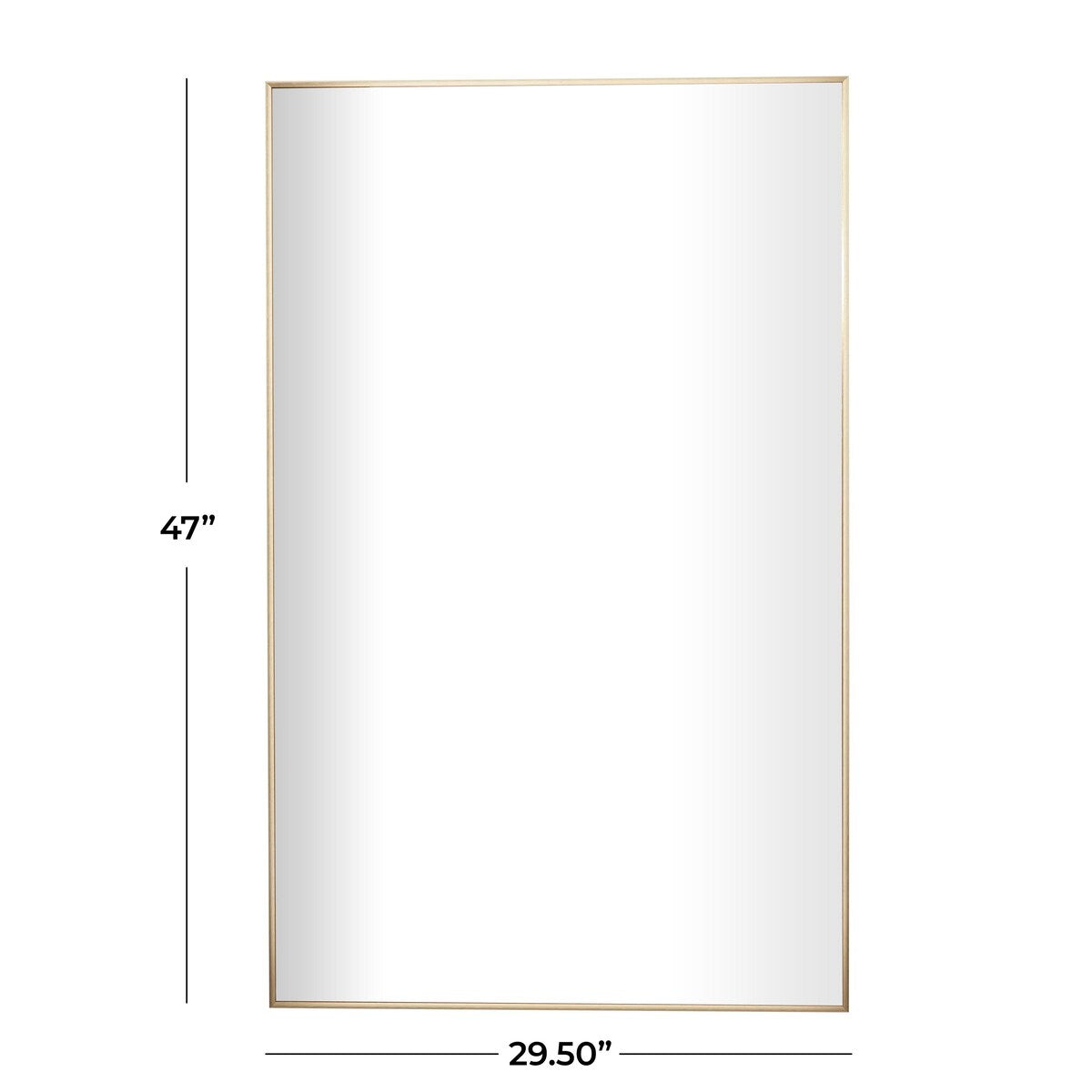 Metal Minimalistic Room Wall Mirror with Thin Frame - Gold - CosmoLiving by Cosmopolitan