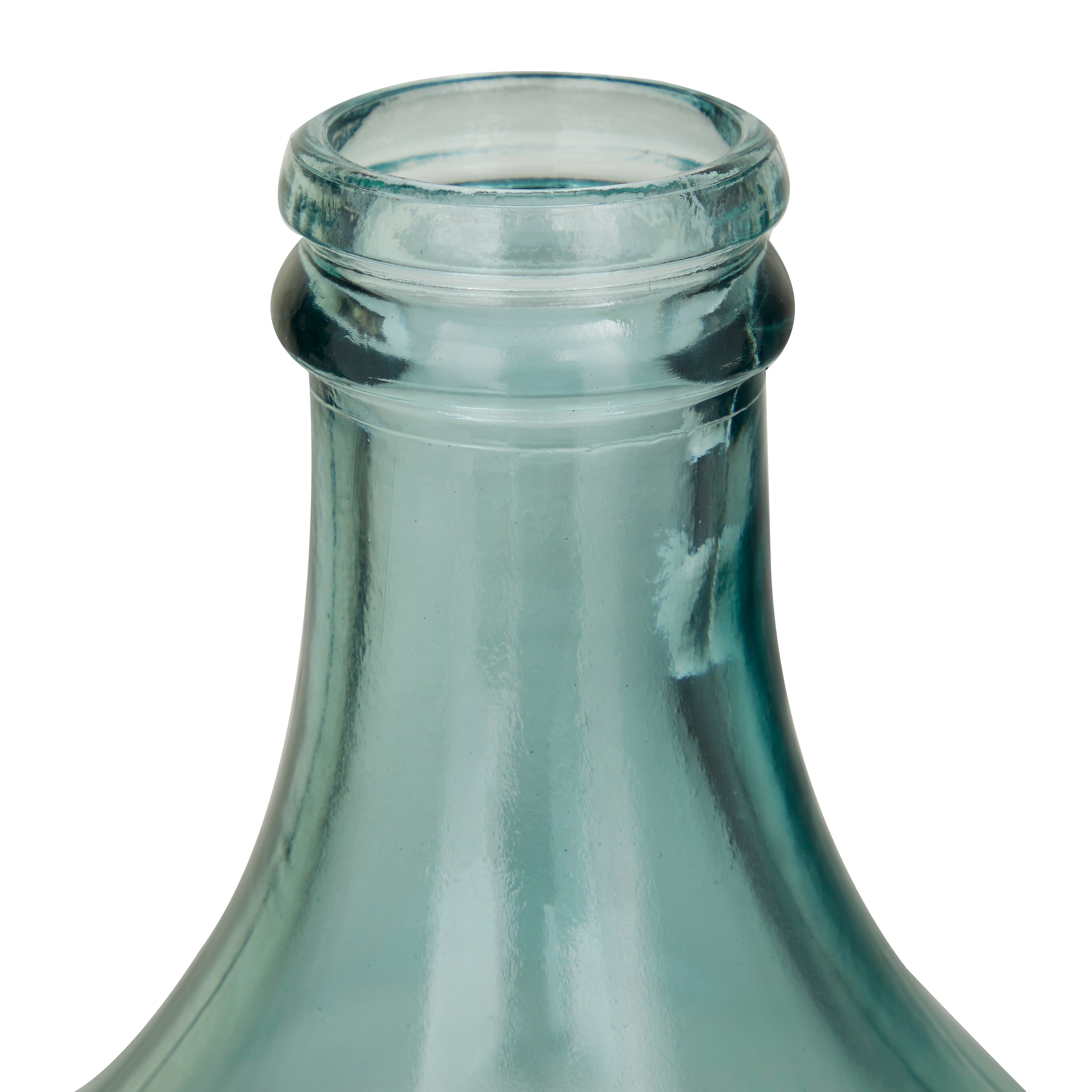 Recycled Glass Bottle Vase Collection Made in Spain - Multiple Sizes - Clear, Blue, Teal, Green