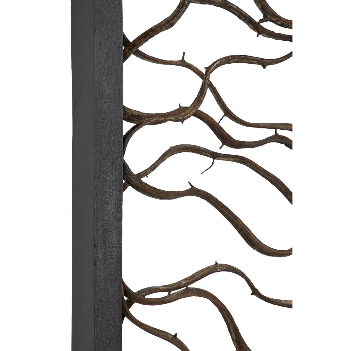 Wood Tree Branch Home Wall Decor with Black Frame - Brown - Roche River Decor