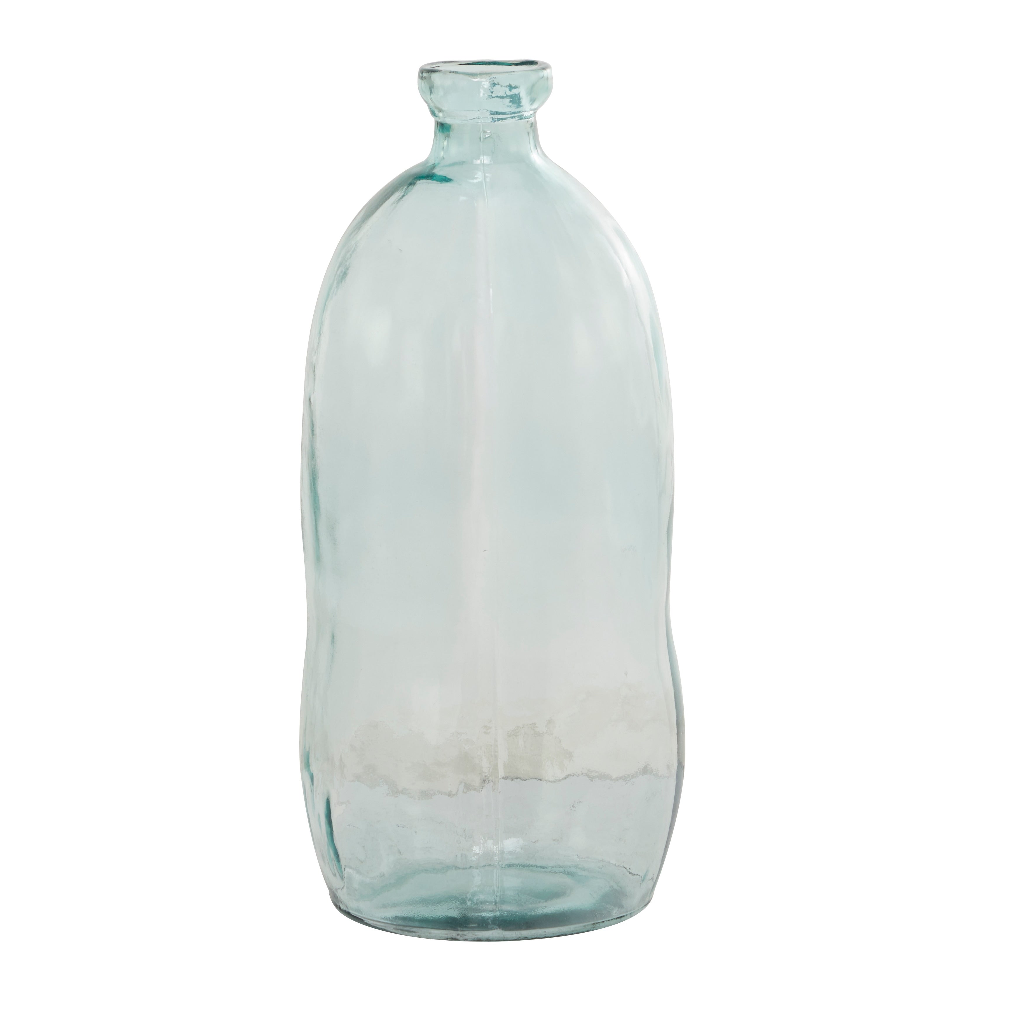 Recycled Glass Bottle Vase Collection Made in Spain - Multiple Sizes - Clear, Blue, Teal, Green