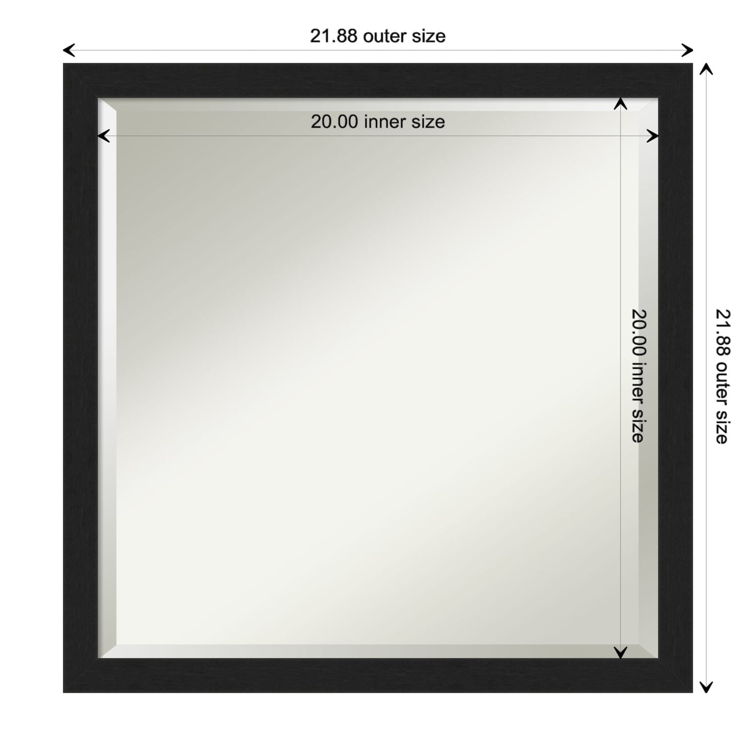 Beveled Wall Mirror - Grace Brushed Gold Narrow Frame