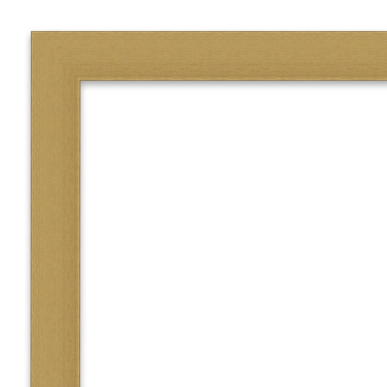 Beveled Bathroom Wall Mirror - Grace Brushed Narrow Frame