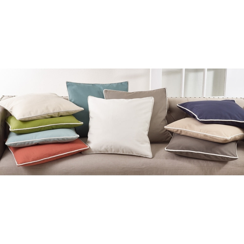 Cord Trim Solid Throw Pillow