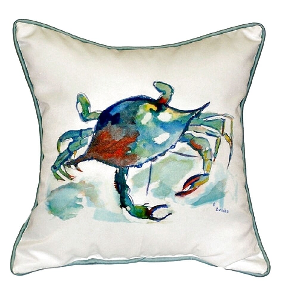 Betsy's Crab Small Indoor/ Outdoor Throw Pillow