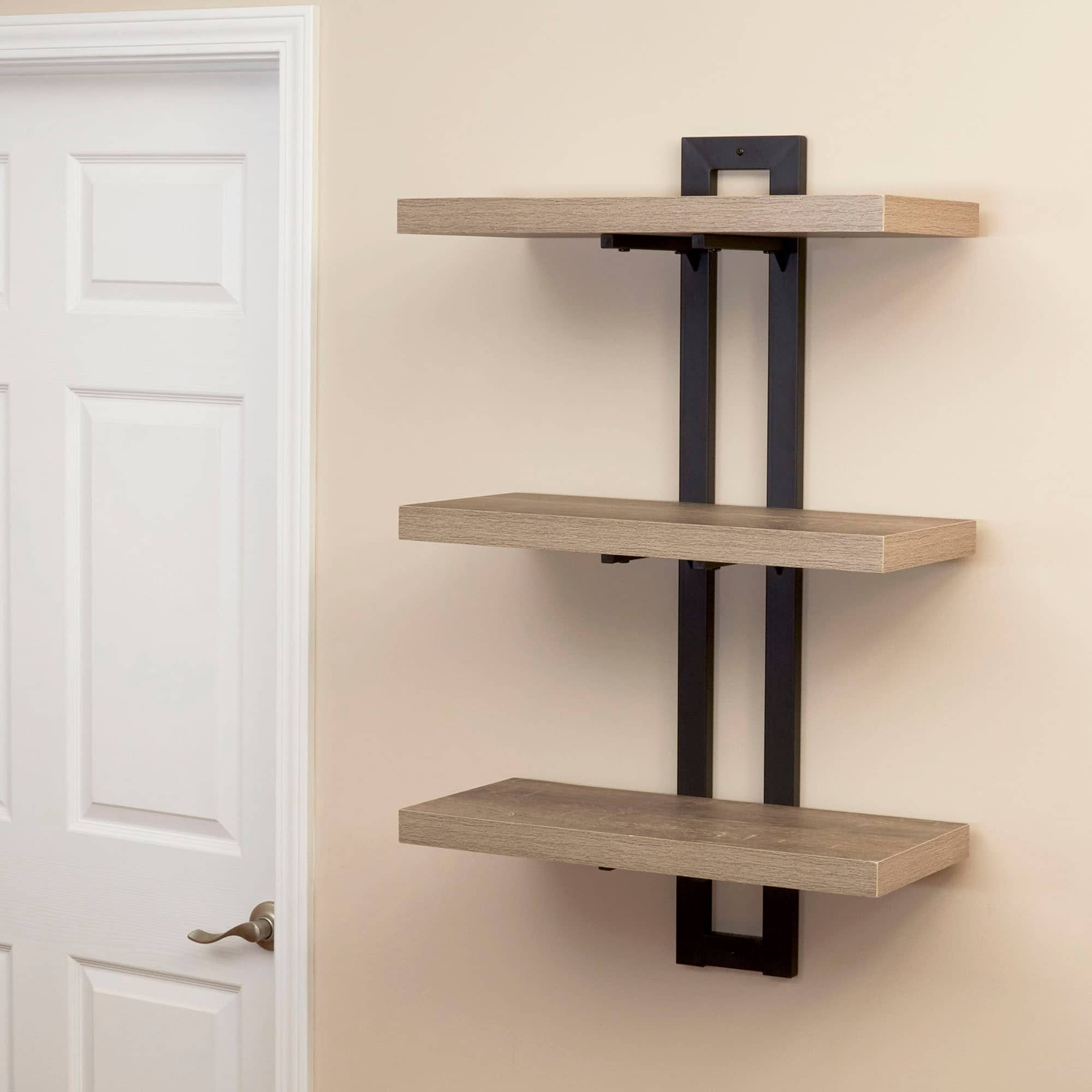 Household Essentials 3 Tier Wall Shelf with Single-Hole Mount