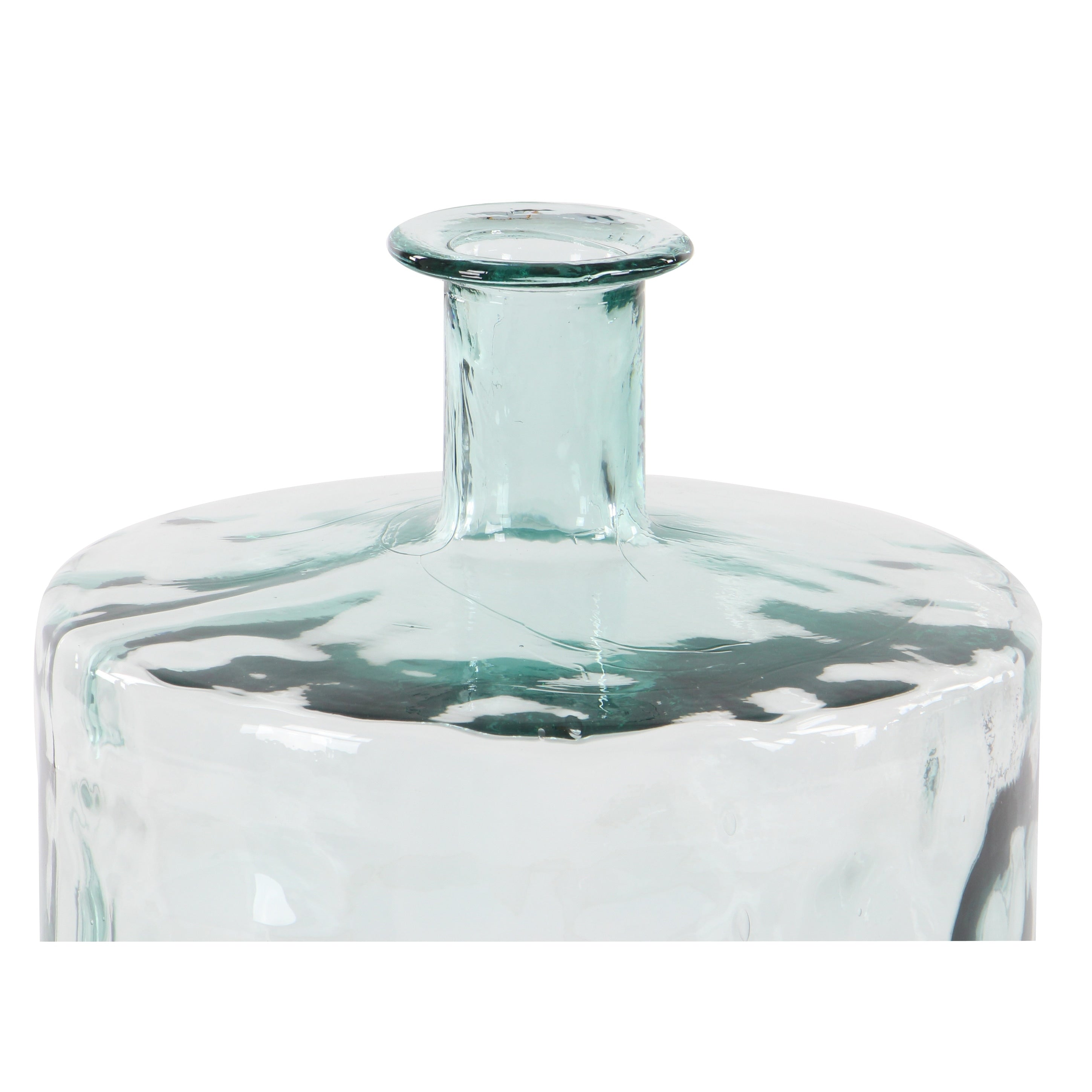 Recycled Glass Bottle Vase Collection Made in Spain - Multiple Sizes - Clear, Blue, Teal, Green