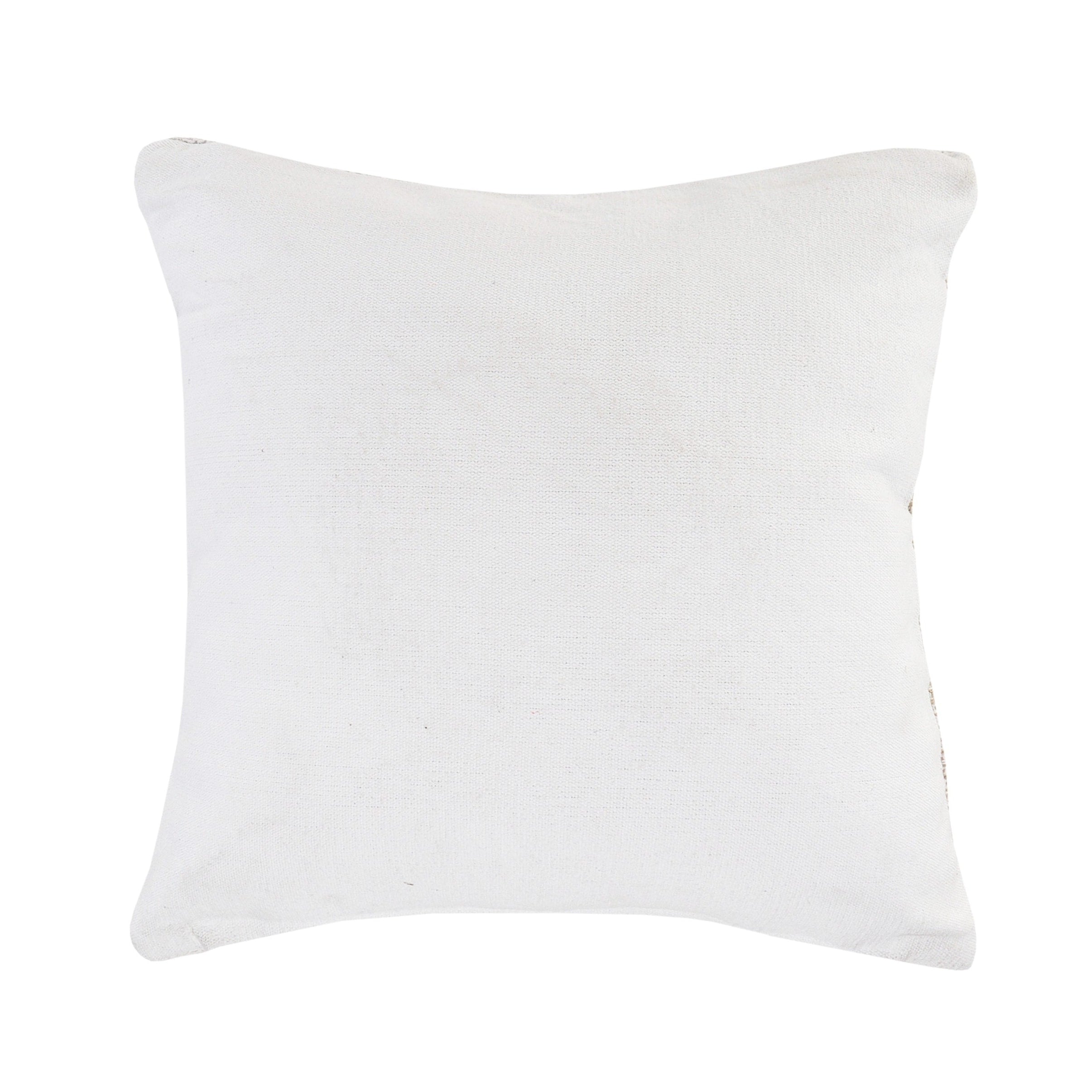 Sevita Reed Natural/White Distressed Cotton Throw Pillow, Set of 2