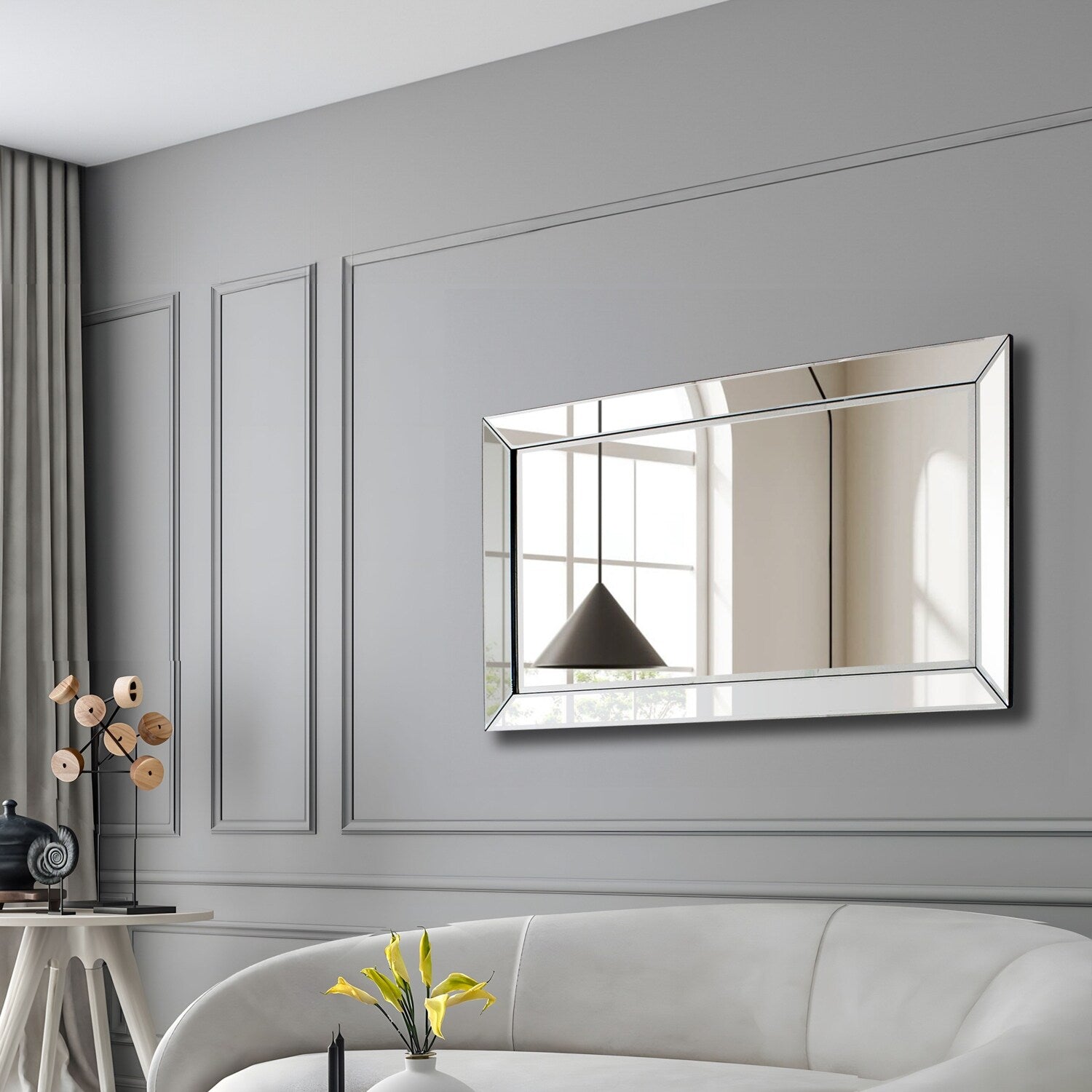 EPSILON Modern Beveled Rectangle Wall Mirror