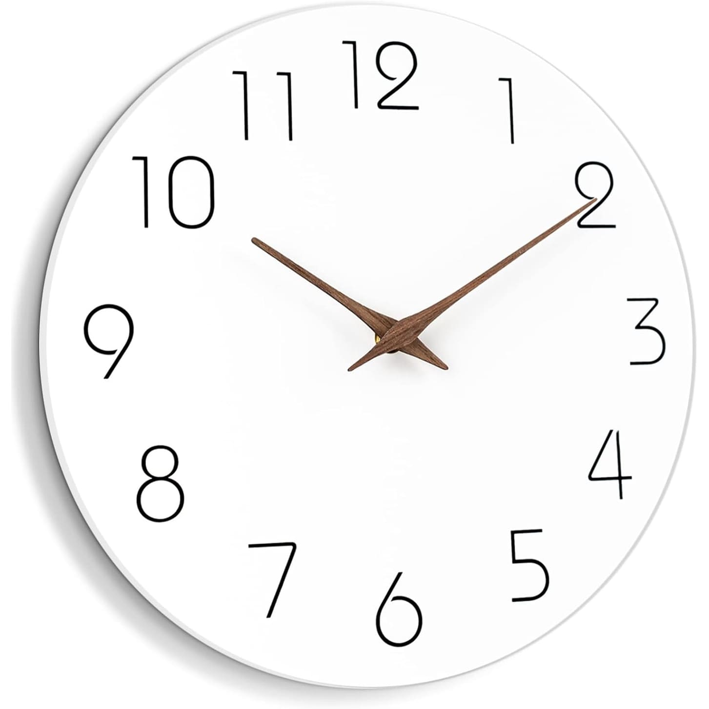 White Silent Non Ticking Wall Clocks Battery Operated