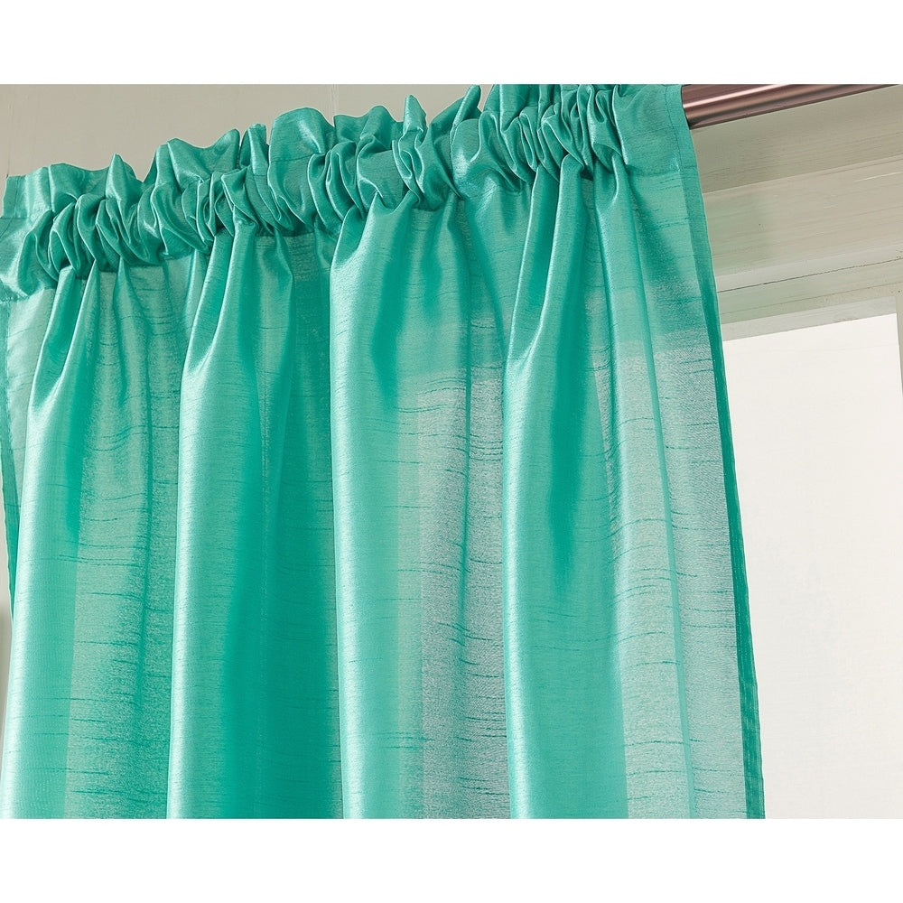 Porch & Den Eads Faux Silk 90-inch Rod Pocket Curtain Panel