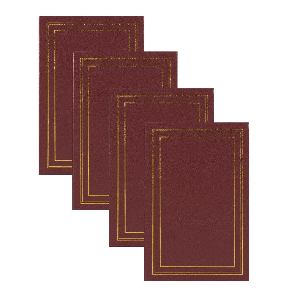 DesignOvation Traditional Photo Albums, Holds 300 4x6 Photos, Set of 4