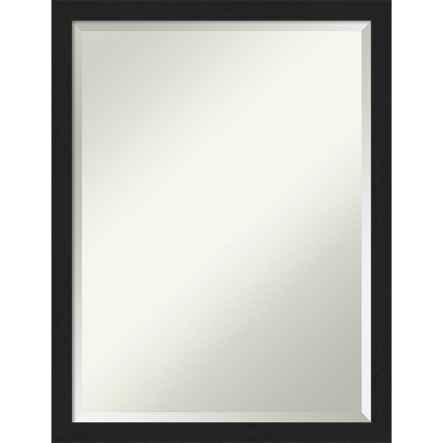 Beveled Bathroom Wall Mirror - Grace Brushed Narrow Frame