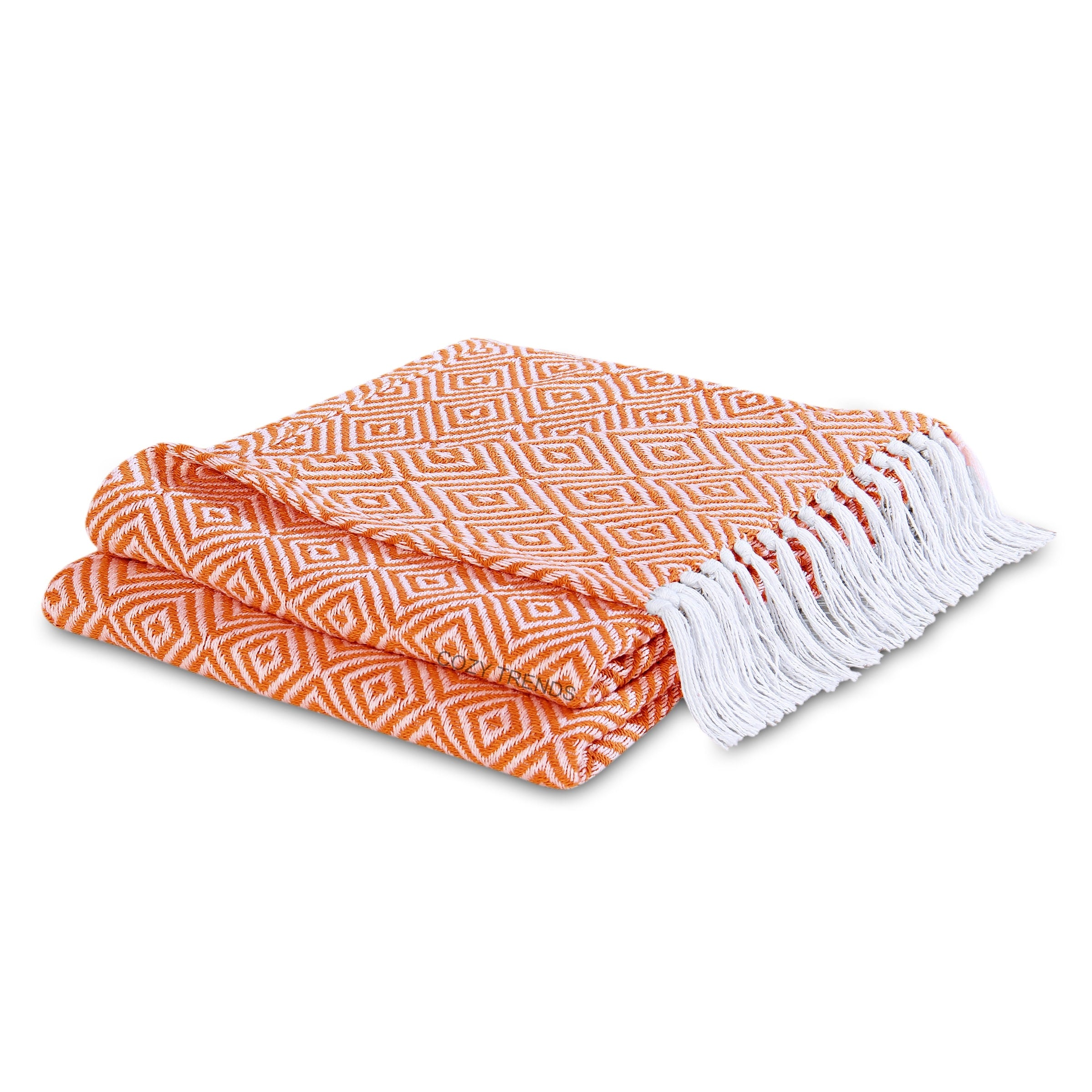 Luxurious 100-percent Cotton All Season Soft Throw Blanket (Set of 2)