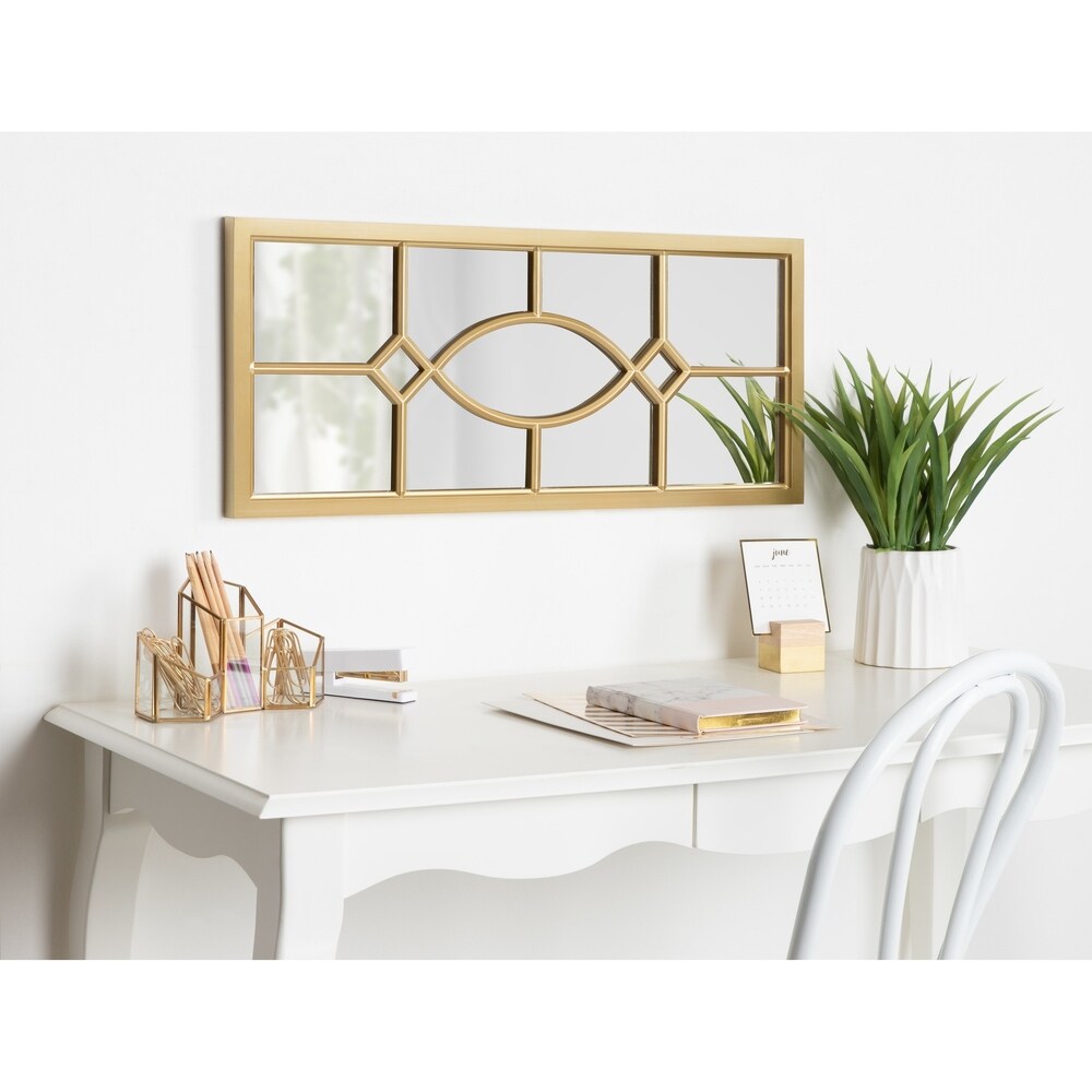 Kate and Laurel Cassat Window Wall Accent Mirror - 13x30