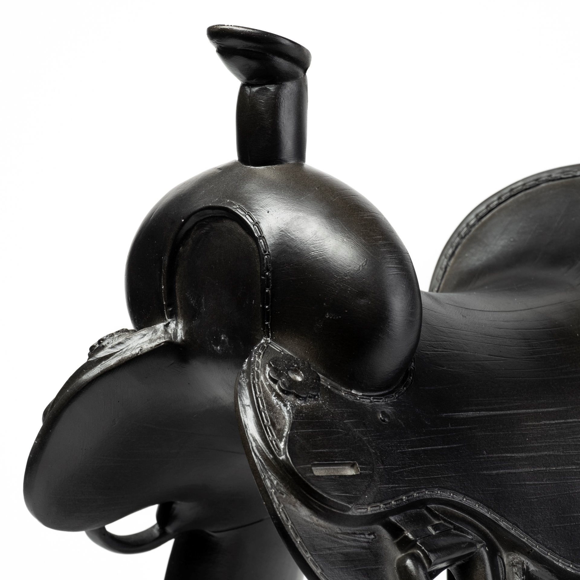 Colt I Black Resin & Metal Western Horse Saddle