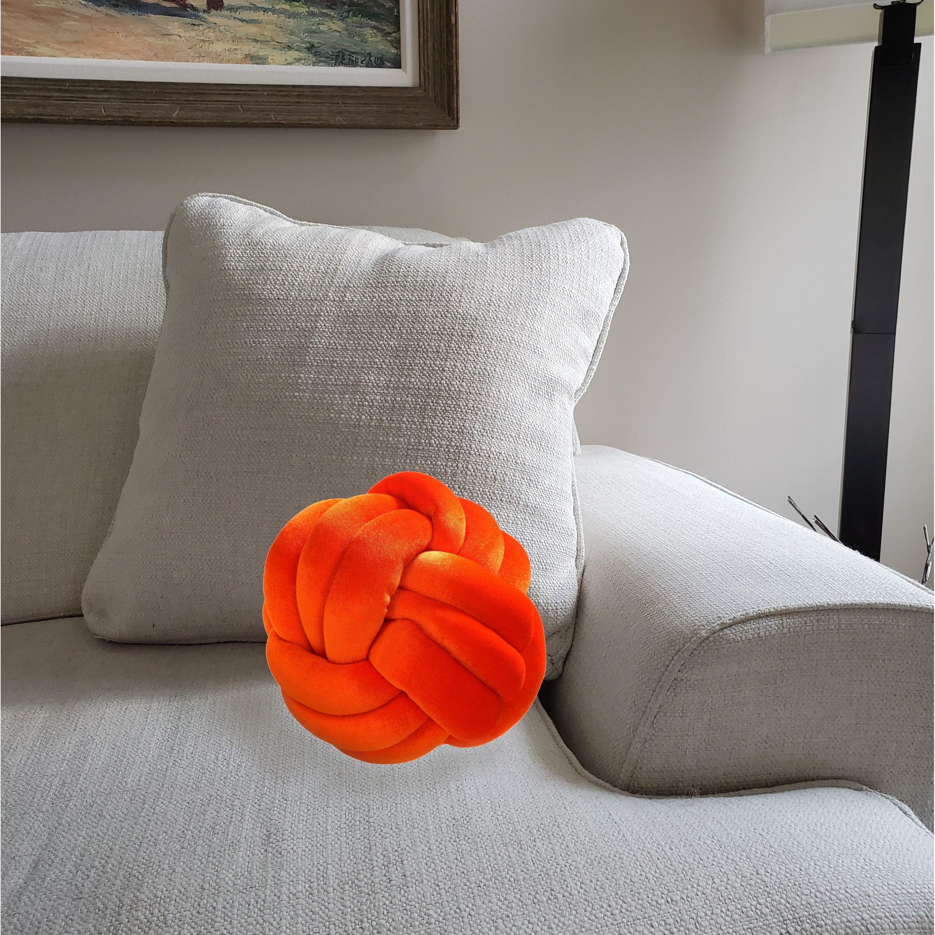 AANNY Design Austin Knot Braid Ball Accent Pillow