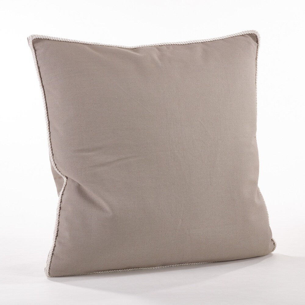 Cord Trim Solid Throw Pillow