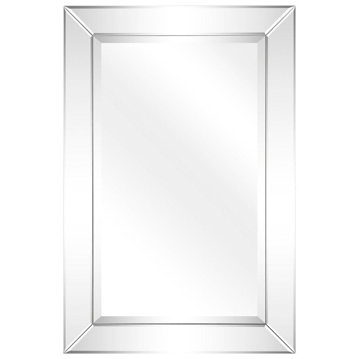 Beveled Rectangular Clear HD Wall Mounted Mirror for Bathroom, Bedroom, 3 sizes