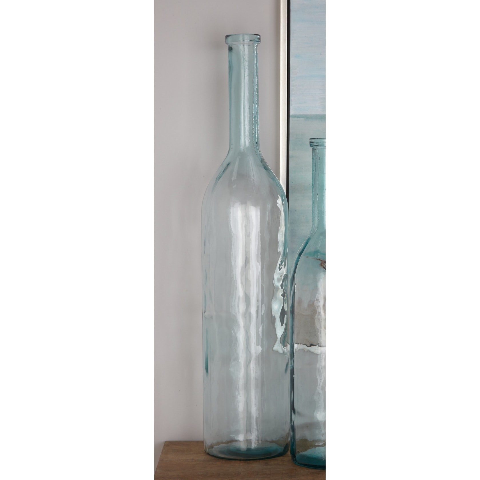 Recycled Glass Bottle Vase Collection Made in Spain - Multiple Sizes - Clear, Blue, Teal, Green