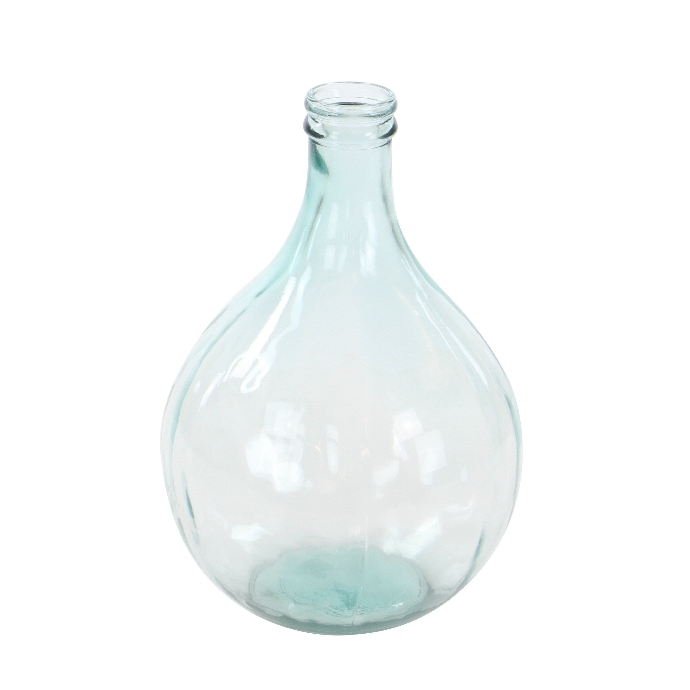 Recycled Glass Bottle Vase Collection Made in Spain - Multiple Sizes - Clear, Blue, Teal, Green