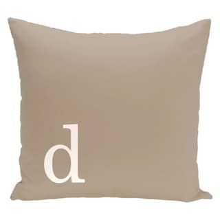 Brown 26 x 26-inch Monogram Print Decorative Pillow