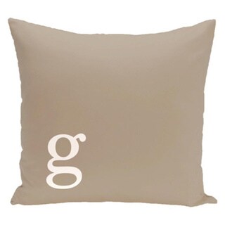 Brown 26 x 26-inch Monogram Print Decorative Pillow