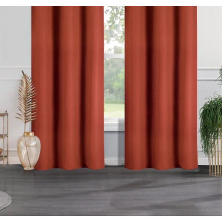 J&V Textiles 4 Panels Room Darkening Thermal Insulated Blackout Grommet Window Curtain Panels for Living Room - 38X84