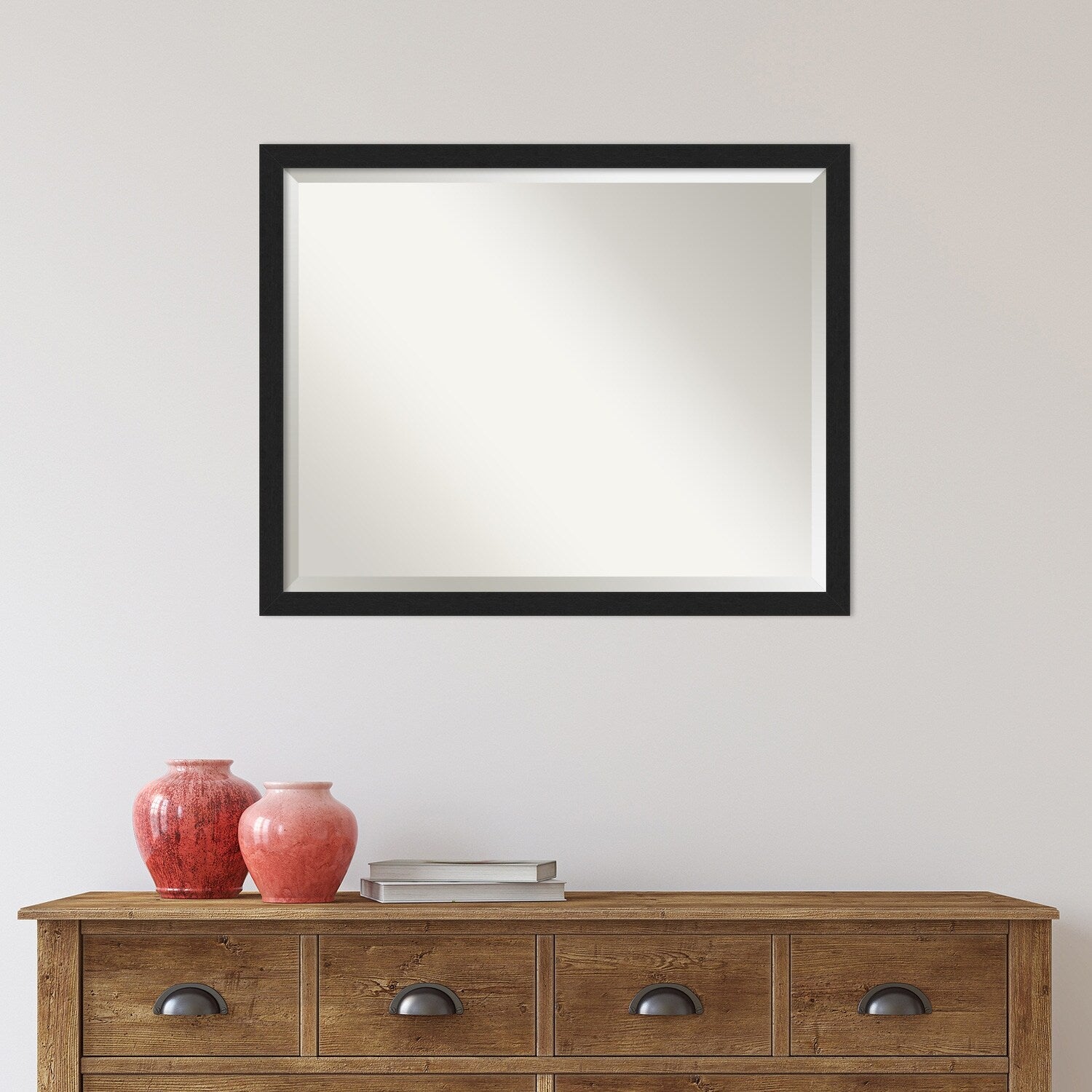 Beveled Wall Mirror - Grace Brushed Gold Narrow Frame