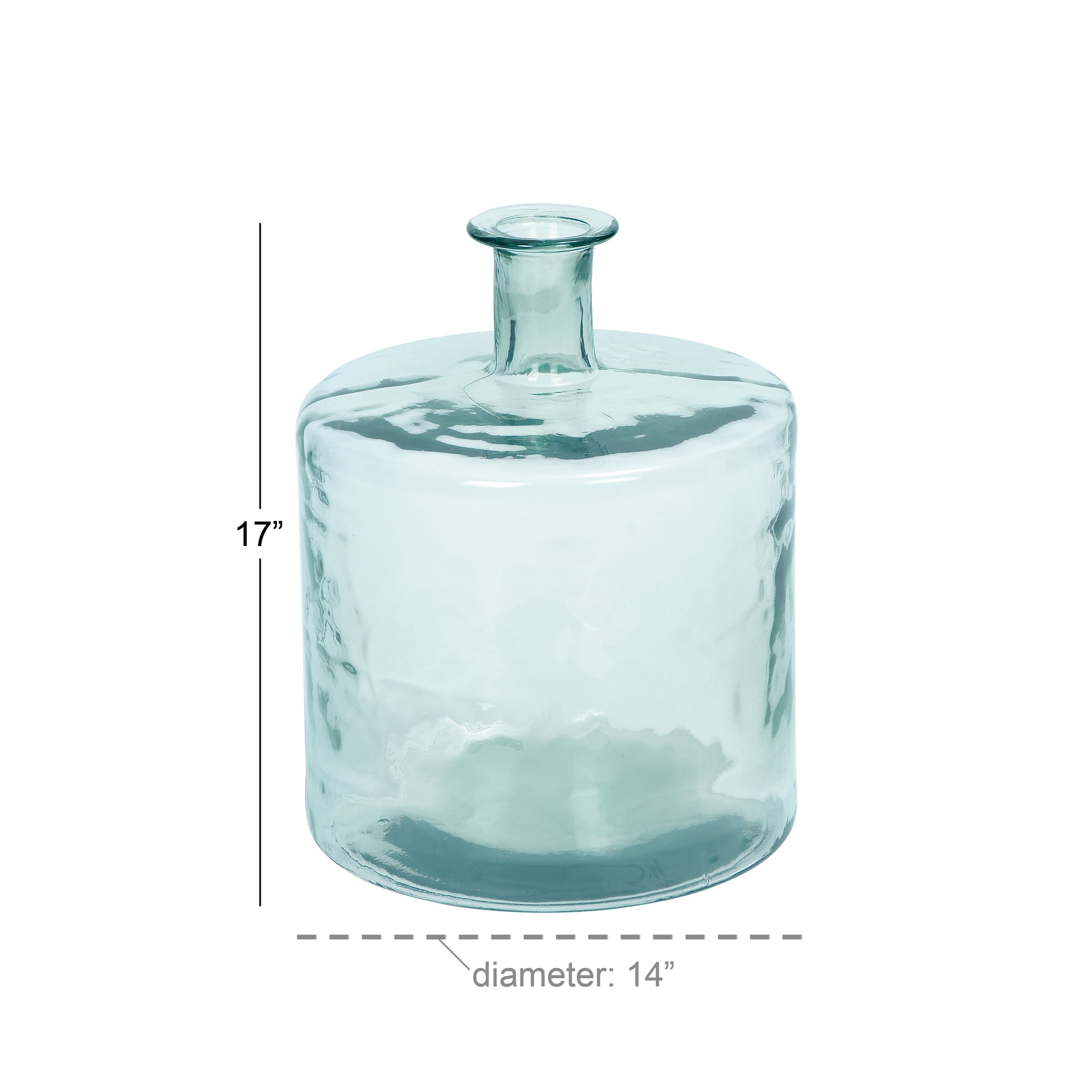 Recycled Glass Bottle Vase Collection Made in Spain - Multiple Sizes - Clear, Blue, Teal, Green