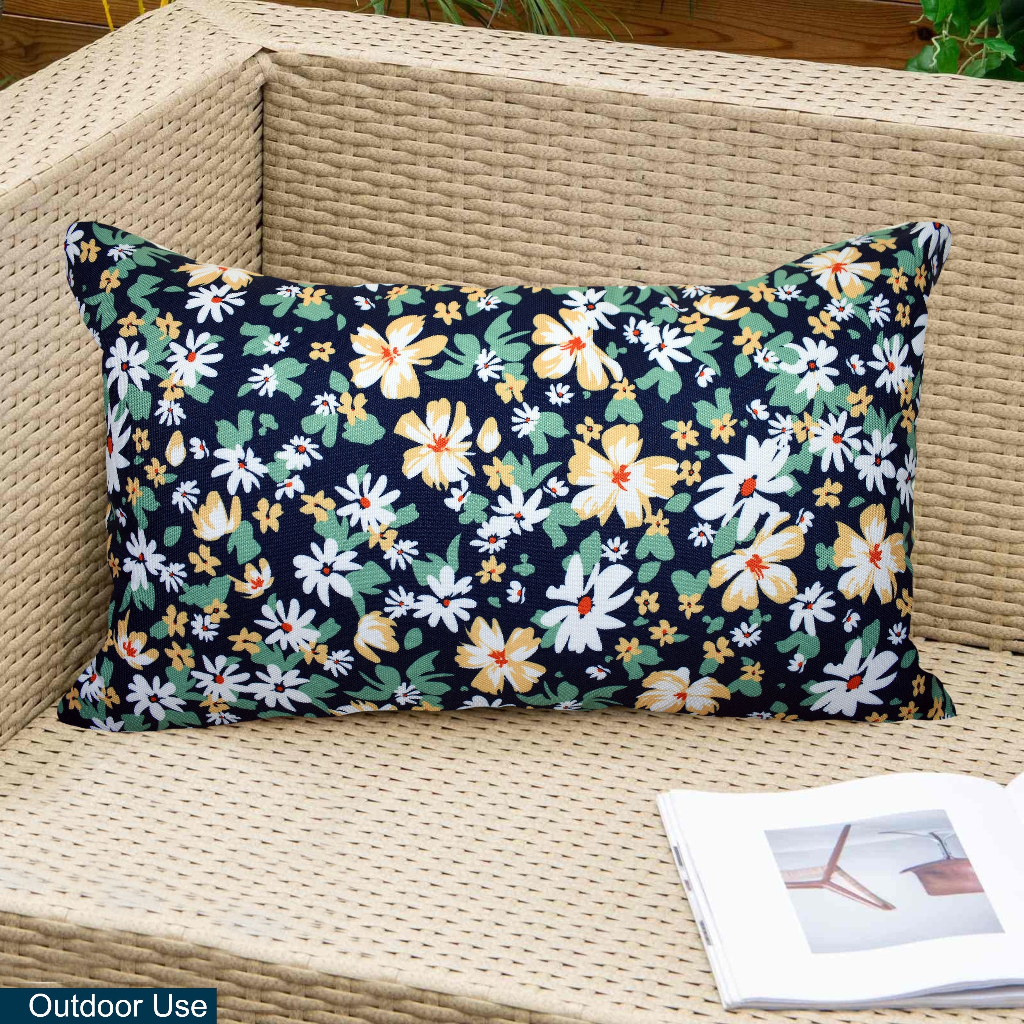 Indoor Outdoor Weatherproof Pillow with Insert - 18x18 | 12x20 | Inches