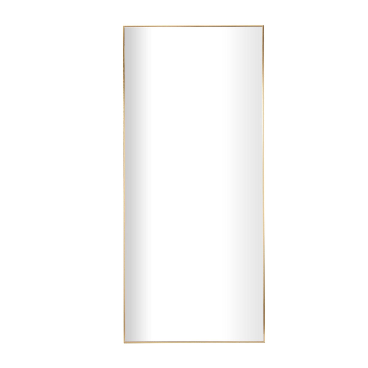 Metal Minimalistic Room Wall Mirror with Thin Frame - Gold - CosmoLiving by Cosmopolitan