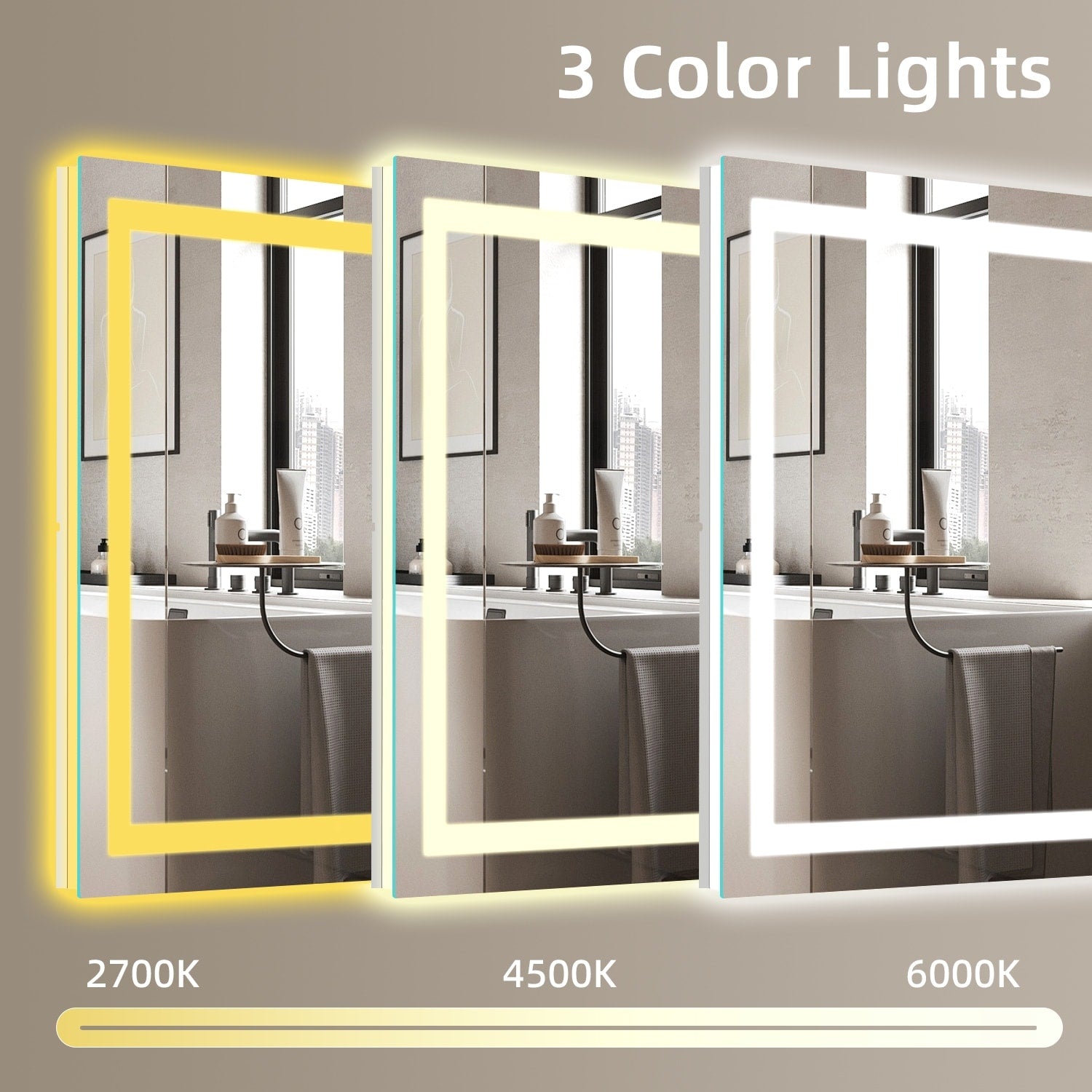 LED Mirror Backlit Front Lighted Bathroom Vanity Mirror