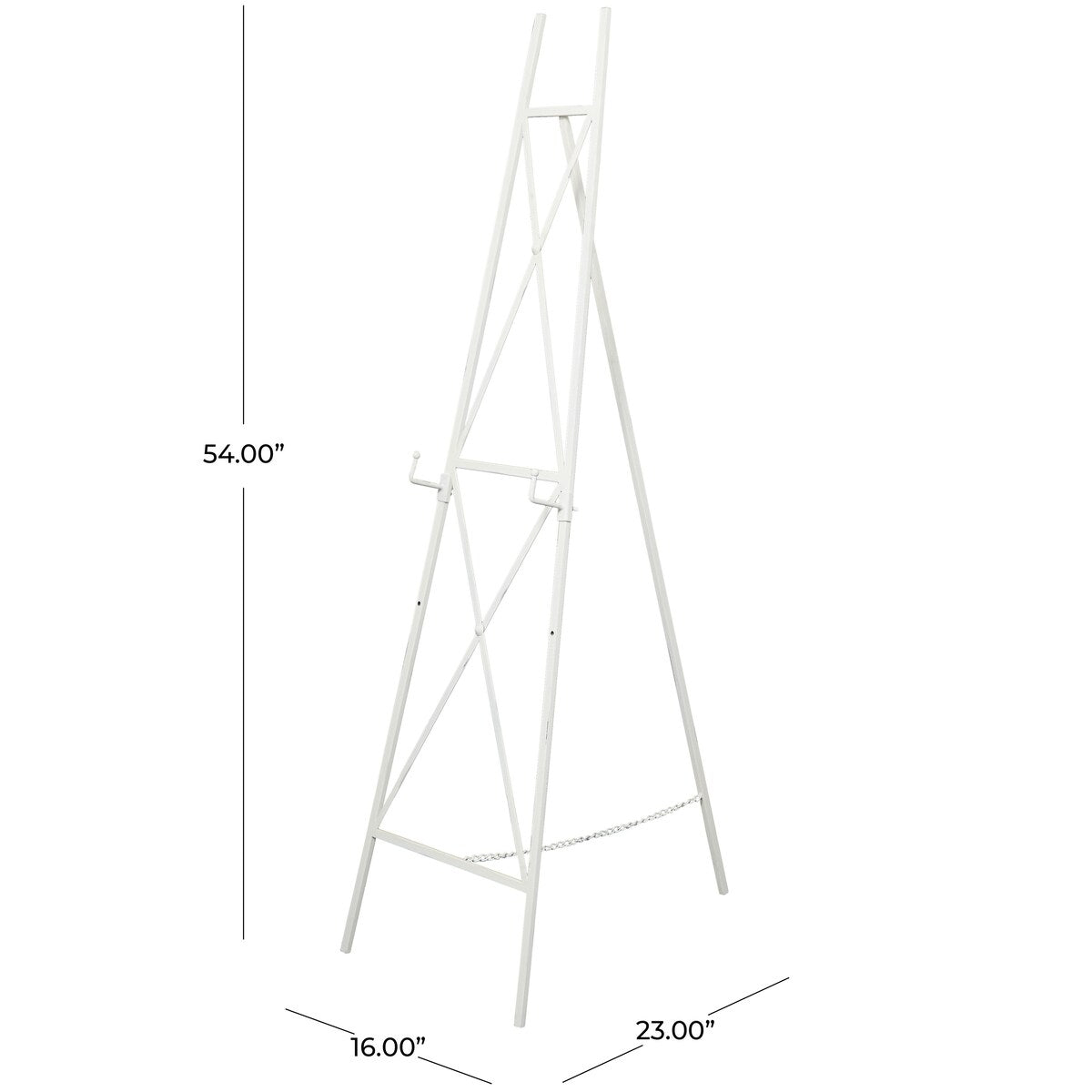 Metal Tall Adjustable 3 or 2 Tier Display Easel with Chain Support - White - Roche River Decor