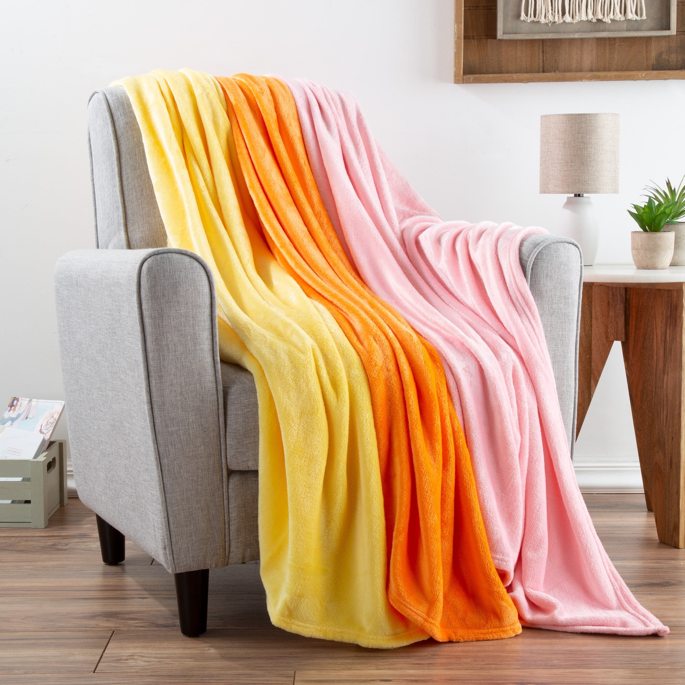 Fleece Throw Blanket -Set of 3- by Windsor Home