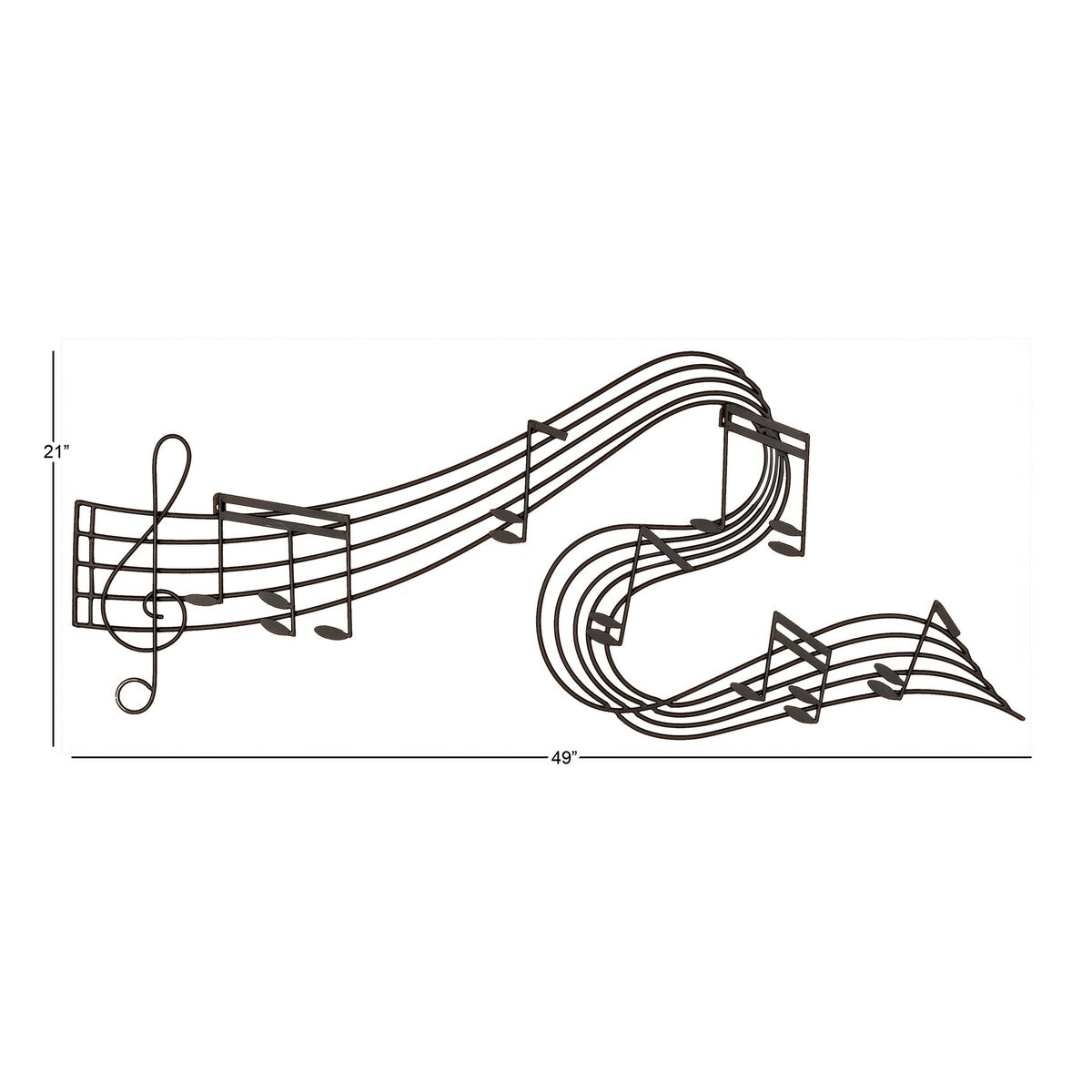 Metal Musical Notes Home Wall Decor - Black - Roche River Decor